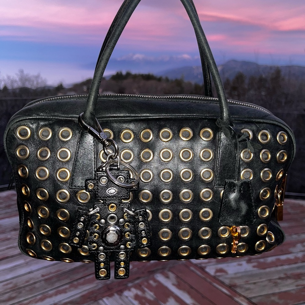 Prada: Grommet Robot Keychain With Lock & Key Tot… - image 2